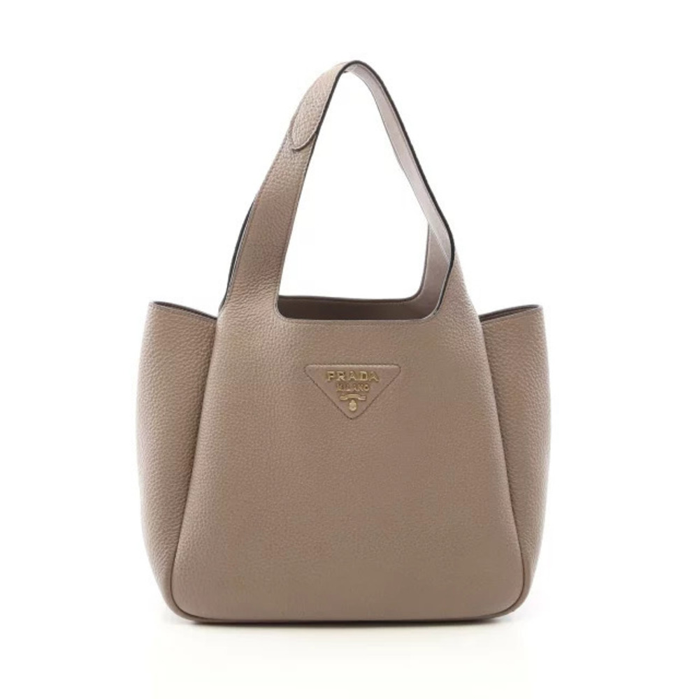 Prada Liaison Tote Bag Leather Beige Cream